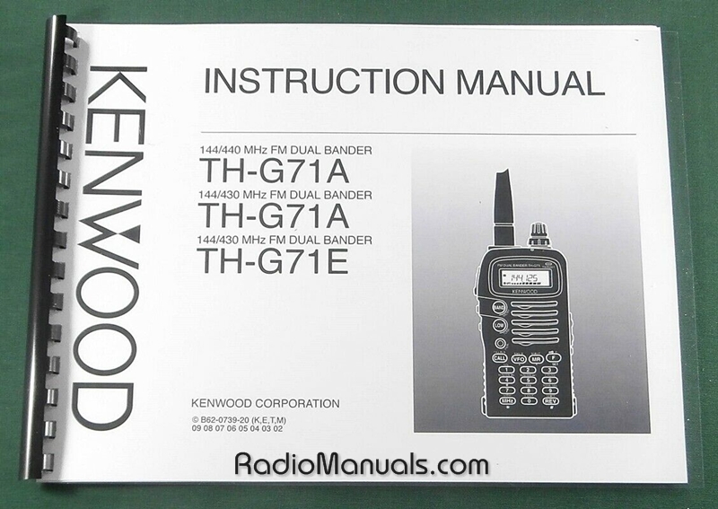 Kenwood TH-G71A/E Instruction Manual
